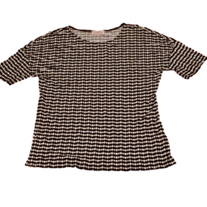 NWT Philosophy Top Blouse L Black White